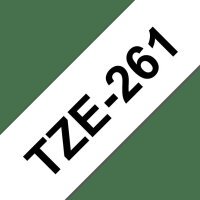Páska BROTHER TZe-261, bílá/černá (36mm, laminované)