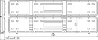 Umělohmotný kufr prázdný pro zkoušečku napětí PHE PHE délka 1270x215x140 mm