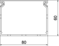 OBO HFVDK 6080 lgr Propojovací kanál LK4H bezhalogenový 60x80x2000 světle šedá