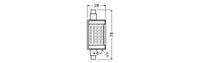 Světelný zdroj LEDVANCE LED LINE R7s P 11.5W 827 Clear R7s