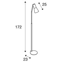 PHELIA, stojací lampa, A60, černá, max. 23 W    SLV 146010