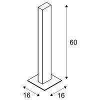 H-POL stojací lampa dvě žárovky LED 3000K antracit 16,5/16,5/66 cm SLV 232185