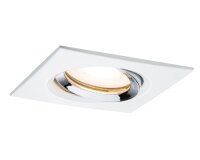 Zápustné svítidlo LED Nova IP65 hranaté 7W GU10 bílá/chrom 1ks výklopné 929.04
