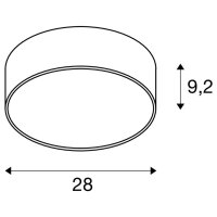 MEDO 30 nástěnné a stropní svítidlo kulaté 2700/3000/4000K 12W fáze 110° černá