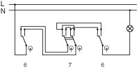 Přístroj přepínače křížového, řazení 7, 7So 3558-A07340 ABB