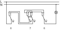 Přístroj přepínače křížového, řazení 7, 7So 3558-A07340 ABB