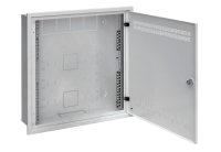Rozvaděč SOHO LC-18 do zdi, lišty 2U,4U,11U 550x550 RAL7035, rámeček k zazdění
