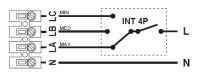 INTER 4P 8238903 třípolohový přepínač otáček