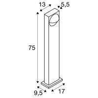 LID I 75 stojací lampa, 29 W, 2700/3000 K, PHASE, antracit SLV 1007669