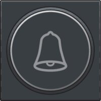Středový kryt tlačítko 6A -zvonek-ANTHRACITE NIKO 122-64007