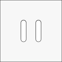 Jednoduchý čelní panel, NIKO Rocker steel WHITE COATED 154-56102