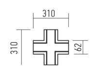 XTRACE X-shape CONNECTOR 4X4W 220-240V A