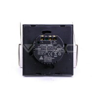 EU Wi-Fi Dimmer Switch Amazon Alexa & Google Home Compatible Black V-TAC SKU8432