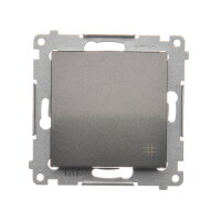 Přepínač křížový, řazení 7, 10AX, 250V~, antracit mat, metalizované DW7.01/48