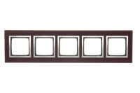 Rámeček 5-násobný Simon 54 Nature, IP20/IP44, skleněný lákavá švestka DRN5/89
