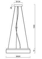Závěsné svítidlo DELIA L2 24W IP40 4K NZ3h PMMA bílá OSMONT DEL70151