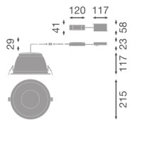 DOWNLIGHT COMFORT HIGH EFFICIENCY UGR<19 D200 P 25W ML 830 U19 WT