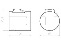 Krabice pro světlo ThermoX LED y d86x95mm, do dutých stropů KAISER 9320-21