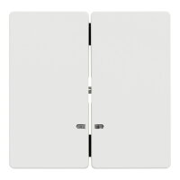Dvojitá klapka, Merten System D, s průzorem, nordic white, termoplast