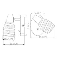 Bodové svítidlo ROY chrom 1xE14, max. 40W 230V GLOBO 54985-1