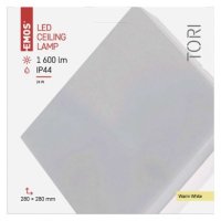 LED přisazené čtvercové svítidlo TORI 24W 1600LM IP44 WW bílé ZM4104 teplá bílá