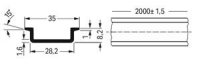 Hliníková nosná lišta 35x8,2mm Tloušťka 1,6mm stříbrná WAGO 210-196