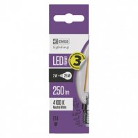 LED žárovka Filament 2W(25W) 250lm E14 NW candle Emos neutrální bílá