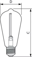 LED žárovka PHILIPS classic 11W ST64 E27 smoky ND RF
