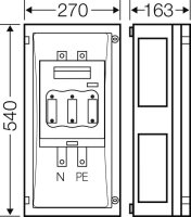 FP 4312 1 x NH 1, 250A 3-pólová, PE+N