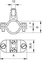 OBO 952 Z 1 1/4 Uzemňovací příchytka pro pásovou ocel 1 1/4'' Ocel žár.zinek