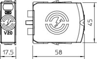 OBO V20-0-280 Vrchní díl V20 typ 2 40kA(8/20) 280V