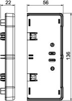 OBO GK-E53130RW Koncový díl Rapid 45-2 136x56x22 čistě bílá