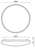 Přisazené svítidlo SAGITA 2 LED-1L16C07KN83/PC53 3000 27W IP54 OSMONT 67245
