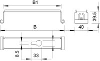 OBO MAH 100 FS Středový závěs pro kabelový žlab B100mm Ocel pásově zinkováno