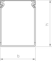 OBO LKVH 50050 Propojovací kanál LKVH bezhalogenový 50x50x2000 světle šedá