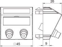 OBO 6105078 multimed.nosič Audio-Cinch MTS-2R F RW1