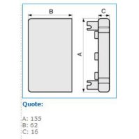 LAN 150x60 W 02256 Koncovka pro podparapetní systémy 150x60 - bílá IBOCO B02256