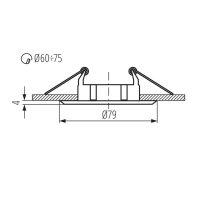 Podhledové bodové svítidlo VIDI CTC-5514-W 02790 Kanlux