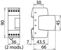 Svodič přepětí DEHNrail M 4-pólový, 255V 953400