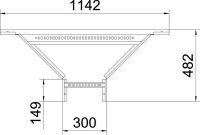 OBO LAA 630 R3 A2 Odbočný díl pro kabelový žebřík 60x300 Nerez 1.4307 A2 1.4301