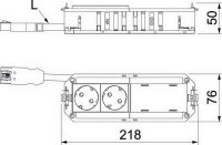 OBO UTC4 W OR2 Univerzální nosič UTC4 2xoranžová zás. 16A 208x76x45 Polyamid PA