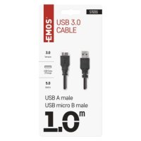 USB kabel 3.0 A vidlice micro B vidlice 1m EMOS S70203