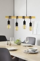 Závěsné svítidlo TOWNSHEND černá/dub 240W IP20 EGLO 32916