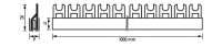 Propojovací lišta  GM.2.56.100/10 vidlička, 2P, 100A, 10mm2, 1m DOEPKE 09920301