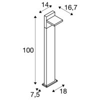 ABRIDOR POLE 100 Outdoor stojací LED svítidlo IP55 antracitové 3000/4000K