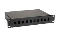 FO-10-1-10SCS-B Vana optická 10" 1U BK včetně čela SC 10 portů simplex