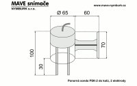 Sonda PSK-2 5m do kalů, 2 elektrody