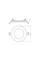 DOWNLIGHT SLIM ALU D100 V 8W MS 840 WT LEDVANCE 4099854441776