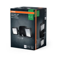 Battery LED Spotlight Double 10W 4000K IP54 Black LEDVANCE 4099854497551