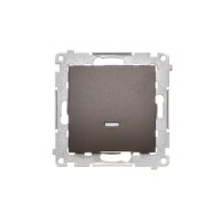 Přepínač střídavý, s orientačním LED, řazení 6So, 16AX 250V, hnědá matná